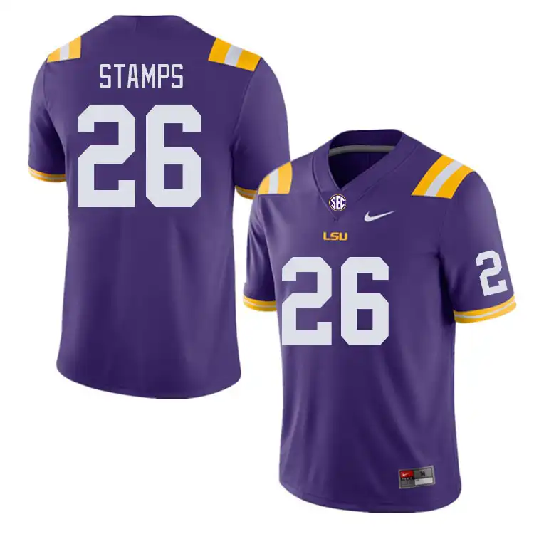 Men's LSU Tigers Ashton Stamps #26 Purple NCAA Football Jersey